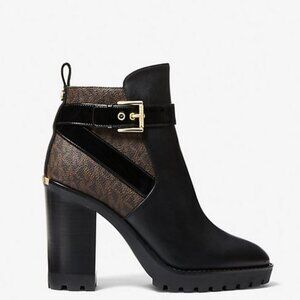 Michael Kors - Clancy Logo and Leather Ankle Boot